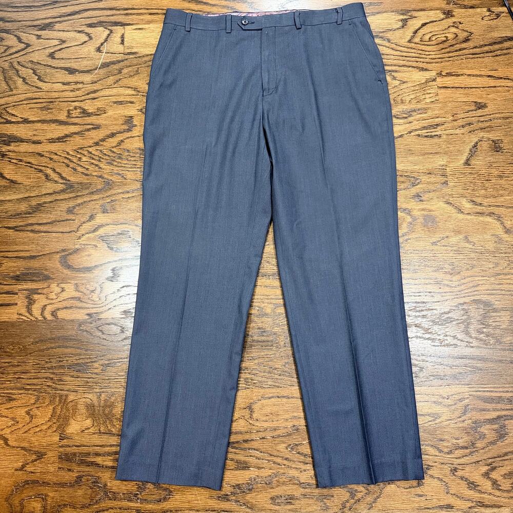 Tallia Men's Dress Pants Flat Front 36x30 Gray Trousers
